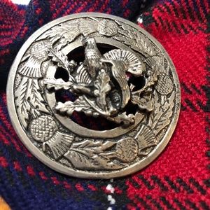 Scotthish Sash Hat Thistle Pin